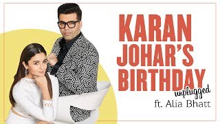 Karan Johars Birthday Unplugged Ft Alia Bhatt  LIVE [upl. by Akirehs]