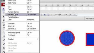 Copy and Paste Objects in Flash CS3 [upl. by Yelsha]