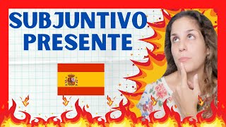 Presente del SUBJUNTIVO en español Verbos Regulares e Irregulares  ¿Cómo se forma y Cuándo se usa [upl. by Lyrem805]