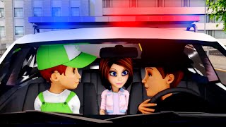 Macchine della Polizia per bambini Macchine per bambini piccoli Cartoni animati POLIZIA [upl. by Lahpos]