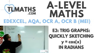 ALevel Maths E312 Trig Graphs Quickly Sketching y  cosx in radians [upl. by Annora]