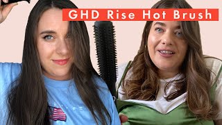 GHD Rise Volumising Hot Brush REVIEW amp TUTORIAL  3 different hair types  Cosmopolitan UK [upl. by Ueih]