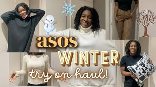 WINTER ESSENTIALS TRY ON HAUL  ASOS sample sale  super SOFT jumpers  comfy clothes [upl. by Kathie735]