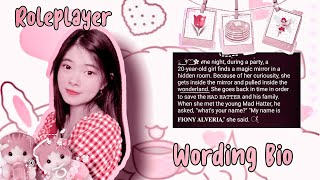 𔒋 ⋮ tutorial cara membuat wording short ver untuk bio rp wa [upl. by Eniamret]