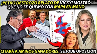 PETRO ¡DESTROZÓ A VICKY CON MAPA DE ELECCIONES EN MANO NO SE QUEMÓ CITARÁ AMIGOS URIBISMO JODIDO [upl. by Pleione]