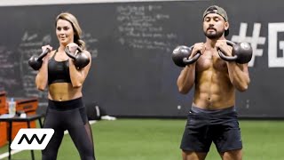 4 Move Kettlebell Workout  Primal Swoledier amp Jena Mays [upl. by Latihs585]