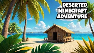 Minecraft but I SURVIVE on a DESERTED ISLAND [upl. by Araminta]