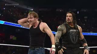 Roman Reigns amp Dean Ambrose vs The Dudley Boyz SmackDown February 18 2016 [upl. by Nauqyt]