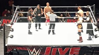 WWE Live Event WilkesBarre Pennsylvania 26th January 2018 The Shield And Jason Jordon vs Miztourage [upl. by Keynes]