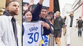 Stephen Curry CANT BELIEVE Entire China Ovation During Tour [upl. by Eizzil]