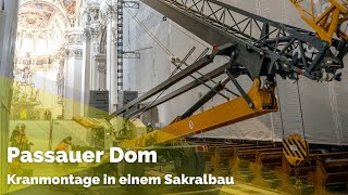 Montage eines LiebherrKrans L124 im Passauer Dom [upl. by Adar928]