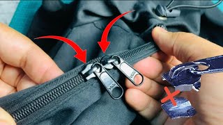 Zipper Slider Head Broken and Missing  How to Install a Zipper Head on Bag [upl. by Nidroj]