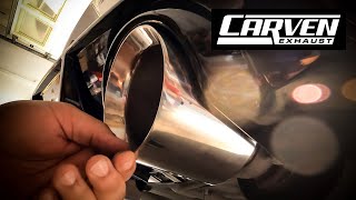 CARVEN 5quot Exhaust Tips INSTALL  DODGE CHARGER RT PLUS [upl. by Miquela]