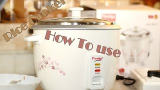 How To Use Rice Cooker to Cook Rice using Prestige PRWO 15 [upl. by Kinnon]