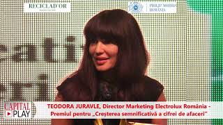 Teodora Juravle Electrolulx „Produsele noastre sunt în acord cu cerințele consumatorilor” [upl. by Ernaline]