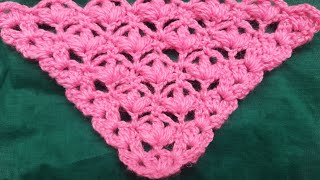 Crochet Design 08 HINDI  How to Crochet triangle shawl  Poncho [upl. by Eirrek631]