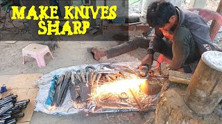 Wonderful Knives Maker And Make Them Sharpblacksmithkh [upl. by Lydie733]