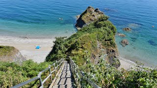 Polstreath Beach Mevagissey  A beautiful Cornish cove on a perfect Summer day [upl. by Enoved472]