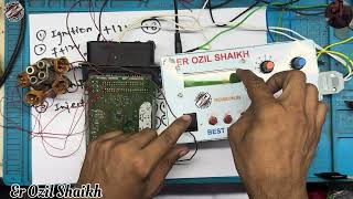 Part 3 petrol engine firing on table with practical best ecu tester me17911 ecm bosch [upl. by Zavras739]