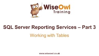 Reporting Services SSRS Part 3  Working with Tables [upl. by Spencer]