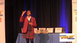 Clarabelle CokerWhyte Winner Jack Petchey’s “Speak Out” Challenge Enfield Regional Final 201718 [upl. by Ahsenrac]