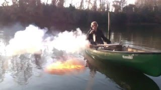 Shooting my model Dahlgren gun from a canoe [upl. by Bram]