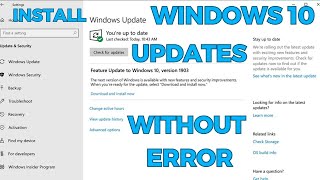 How to Fix Windows 10 Update Installation Problem  Solve All Windows 10 Updates Problems and Errors [upl. by Elle]