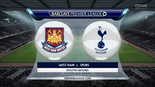 West Ham United vs Tottenham Hotspur  02032016  Barclays Premier League  FIFA 16 [upl. by Yorgo]