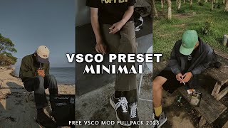 VSCO PRESET AESTHETIC  MINIMAL FILTER  VSCO MOD PRO FULLPACK 2023 [upl. by Notsirhc]