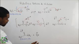 Hidrólisis de Nitrilos Catalizada por Base  Mecanismo de Reacción [upl. by Uwton]