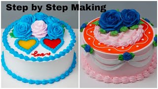 Fantastic Birthday Cake Designs For Beginners  Beautiful Cake Compilation  Easy Cake Making [upl. by Kehsihba940]