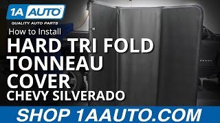 How to Install Hard Tri Fold Tonneau Cover 1419 Chevy Silverado [upl. by Ecyoj426]