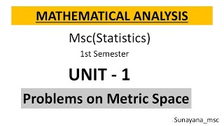 Problems on metric space  real analysis  Mathematical Analysis [upl. by Bobbye]