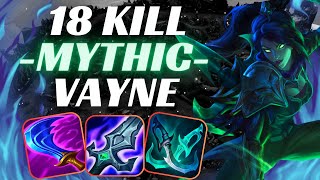 NEW MYTHIC SKIN SOULSTEALER VAYNE  18 KILL AD CARRY VAYNE  WILD RIFT [upl. by Krystle]