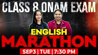 Class 8 English Onam Exam  English Marathon  Exam winner Class 8 [upl. by Drwde628]