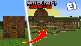 I Built the Most Over The Top Dirt House in Minecraft Hardcore Mode [upl. by Carmela771]