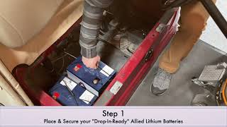 Step By Step Guide Installing Lithium Golf Cart Batteries in a Yamaha Drive Golf Cart [upl. by Anerak]