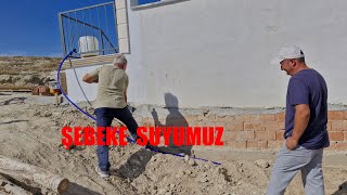 YENİ EVİMİZİN SU BORUSUNU ÇEKTİK VE KAPI KENARI TAMİRİ [upl. by Einnij]