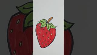 Strawberry 🍓  Easy Strawberry drawing [upl. by Brandice]