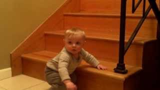 Baby Avery at 7 months Climbing the Stairs [upl. by Canty]