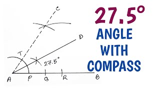 HOW TO CONSTRUCT 275 DEGREE ANGLE  USING PENCIL COMPASS  In Hindi [upl. by Tamis]