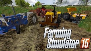 Tratores Antigos Passando no Atoleiro  Farming Simulator 2015  PTBR [upl. by Jerusalem]