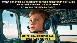 Когда ПИЛОТ потерял СОЗНАНИЕ 12ЛЕТНИЙ мальчик сел за ШТУРВАЛ но то что он сделал ШОКИРОВАЛО всех [upl. by Ciro]