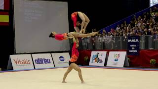 FIG Acro World Cup 2013 Maia  POR W3 Sen Balance  Leonor Barbara and Daniela [upl. by Yolanda703]