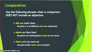 Spanish Comparatives [upl. by Seko]