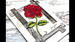 Rose for you  quick and easy handmade card [upl. by Reis269]