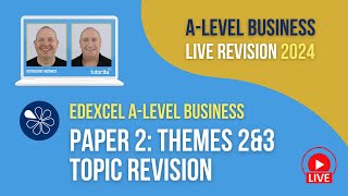 Edexcel Paper 2 Themes 2amp3 Topic Revision  ALevel Business Revision for 2024 [upl. by Kcirdahc]