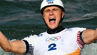 JO Paris 2024  le Français Nicolas Gestin champion olympique de canoë slalom [upl. by Eerol]