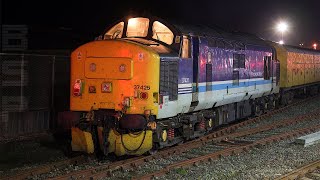 Locomotive 37425 at Penzance station awaiting night departure 4k Video [upl. by Hachmin]