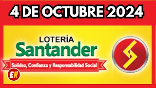 Resultado LOTERIA DE SANTANDER VIERNES 4 de octubre de 2024 💫✅💰 [upl. by Gherardi771]